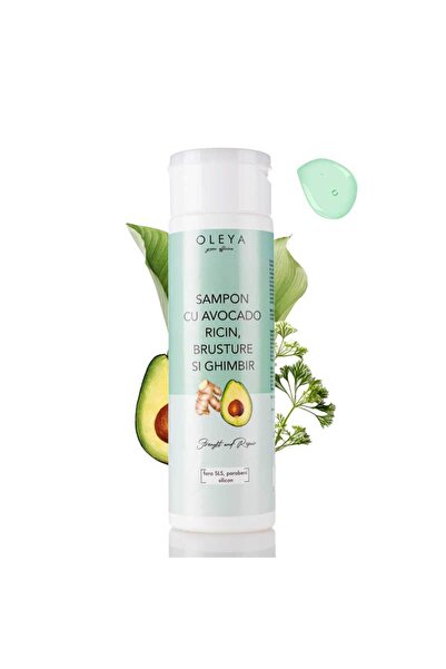 Oleya Creștere și Reparare - Șampon Fortifiant cu Ulei de Avocado, Ricin, Ghi...