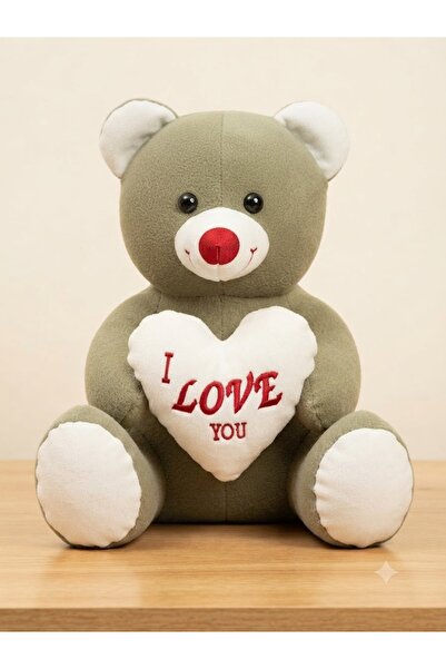 NARE 45 CM Peluş Ayıcık Kalpli I Love You Yazılı Büyük Boy Teddy Bear Sevgili...