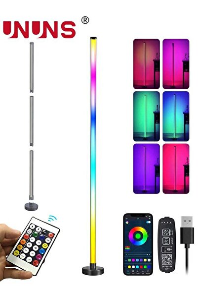 UNUNS LED Corner Floor Lamp, RGB Color Changing Floor Lamp With Music Sync, S...