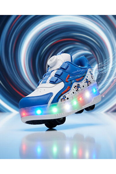 BURUNİ Kız- Erkek Çocuk Patenli Ayakkabı | LED Işıklı Tekerlekli Spor Sneaker