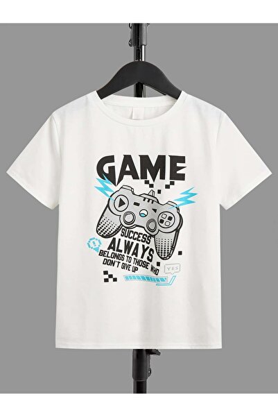 SVART WEAR تي شيرت للأطفال والمراهقين مطبوع عليه Game، مصنوع من القطن بنسبة 1...