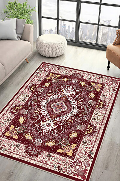Lioara Home Klasik İran Modern Dijital Baskı Halı | Yıkanabilir Kaymaz Taban ...