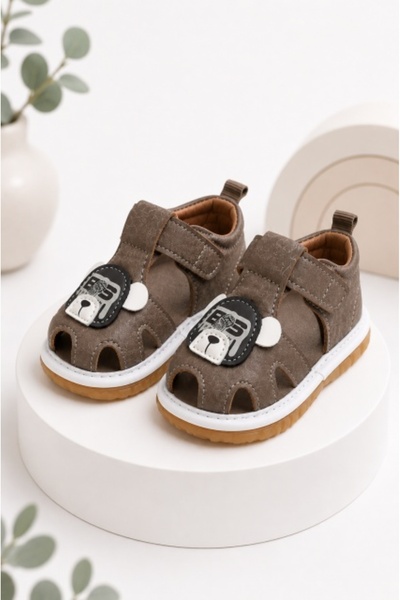 Superbaby For babies Sandals with squeakers and flexible sole - Teddy bear wi...