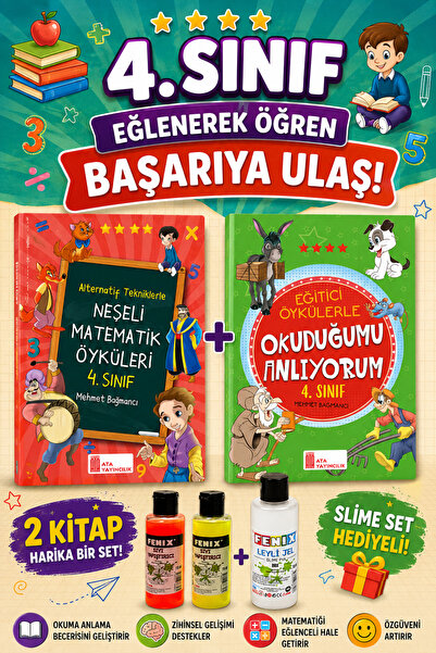 Ata Yayıncılık 4.Sınıf Neşeli Matematik Öyküleri + Eğitici Öykülerle Okuduğum...
