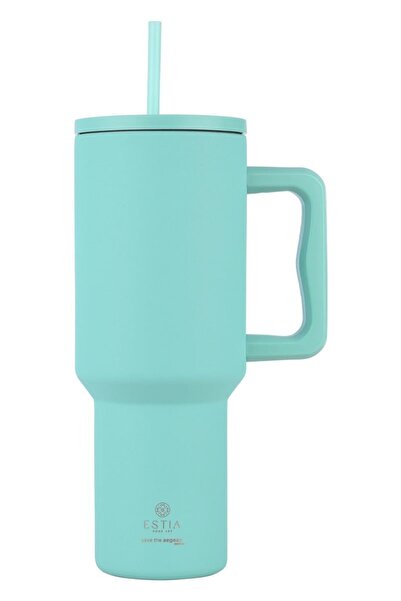 estia Θερμός Ποτήρι με Καλαμάκι Xt 1200ml Πράσινο Μπερμούδας (01-32203)