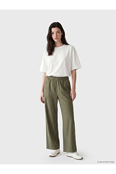 LC Waikiki Esvab • Modern & Distinctive Women's Linen Blend Pants with Waist ...