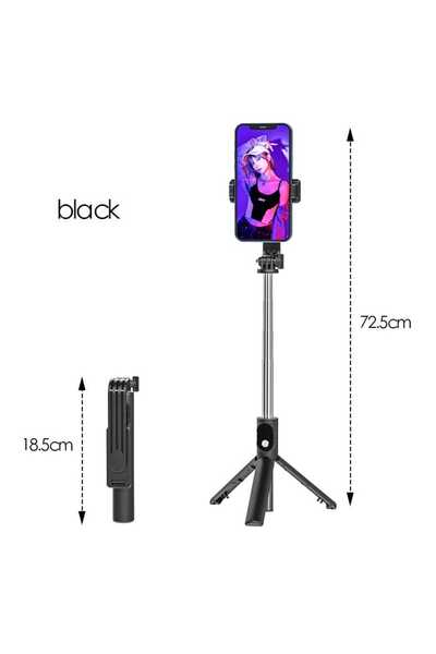 Prolite Professional Lighting Selfi çubuk ve masa üstü tripod 75 cm youtube s...