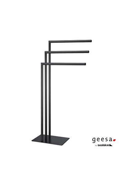 Geesa SHIFT Επιδαπέδια πετσετοκρεμάστρα 3 θέσεων 49x20x90εκ Black Matt