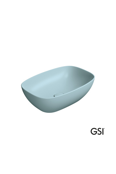 GSI Nubes Επιτραπέζιος Νιπτήρας Πορσελάνης 50x35εκ Ghiaccio