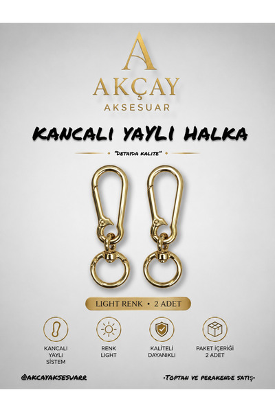 Akçay Aksesuar Hooked Spring Ring Quality Luxury Keychain
