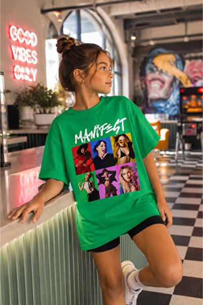 MASİON VESSAİRE Manifest Girls 6 Colors Printed Children's Summer T-Shirt Cotton