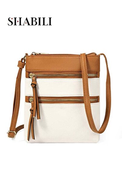 SHABILI Women Shoulder Bag PU Large-Capacity Multi-Pocket Crossbody Sling Sat...