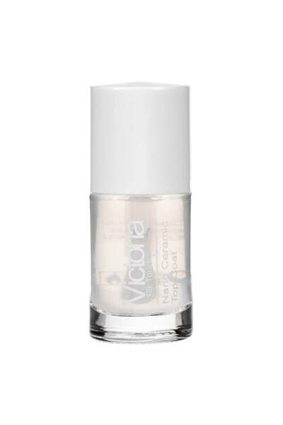Victoria Top coat pentru ojă Nano Ceramic, 11ml – luciu intens și protecție p...