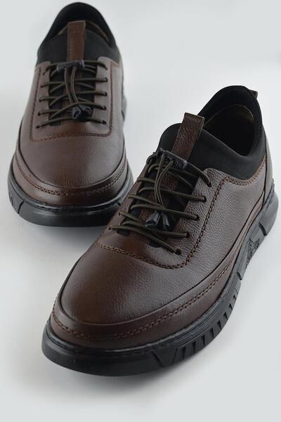 ISPARTALILAR 220 Full Orthopedic Sole Genuine Leather Men's Shoes Rubber Sole...
