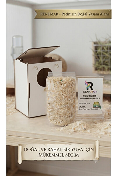 renkmar Lovebird Nest (Natural Pine Shavings Gift)