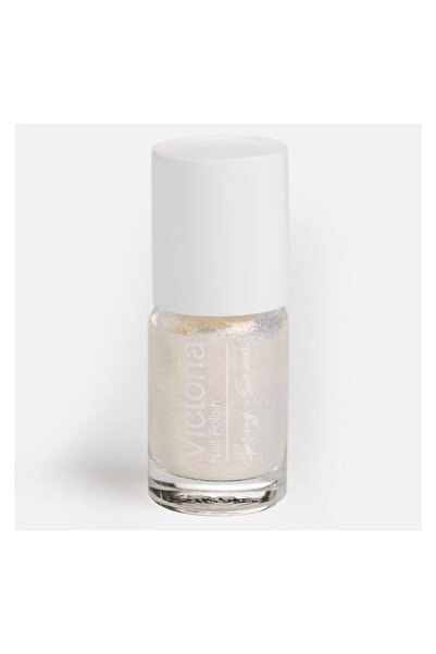 Victoria Ojă clasică pentru unghii, nuanță alb, efect glitter, 6 ml – culoare...