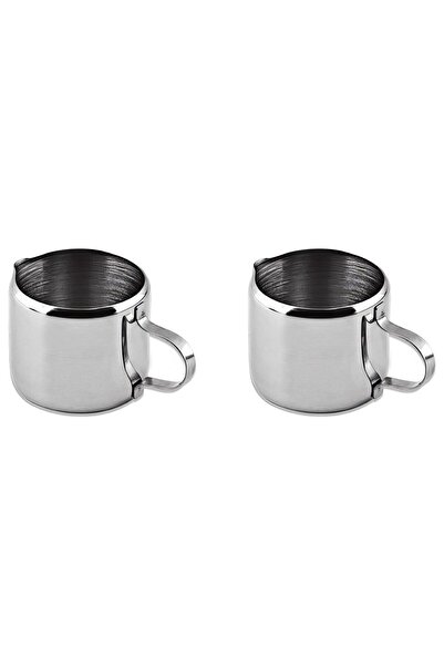 Chavin 2 Adet Çelik 50 ml Mini Kahve Süt Sos Krema Sürahisi Potu Sütlük mt188-2