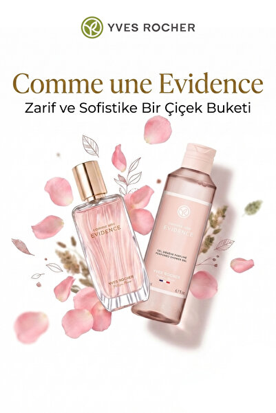 Yves Rocher Comme une Evidence Hediye Seti EDP 50 ml Parfüm ve Duş Jeli 200 m...