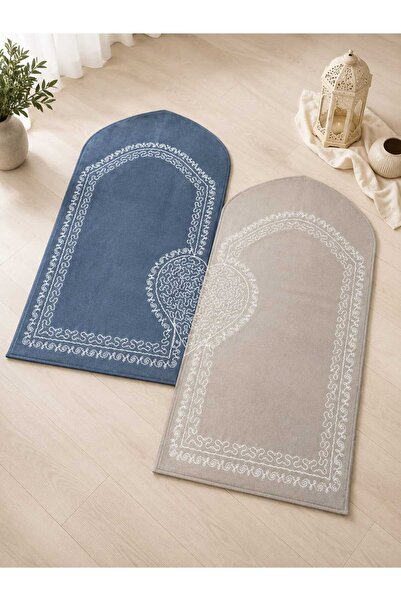 çeyizköşesi Heart-Shaped Couple Prayer Rug Set for Bride and Groom, Dowry Box...