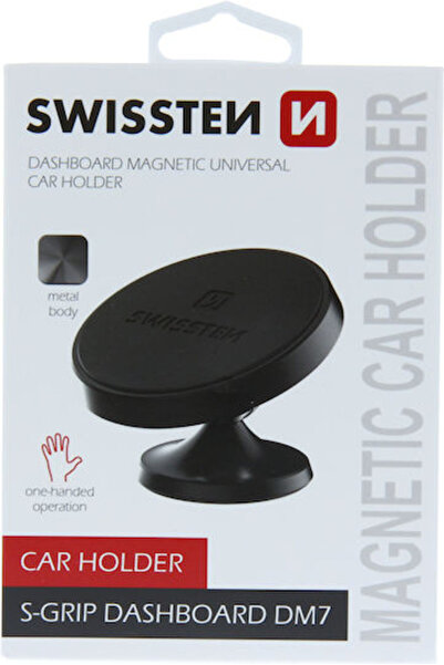 SWISSTEN S-GRIP DASHBOARD DM7 Suport auto pentru telefon mobil cu magnet Negr...
