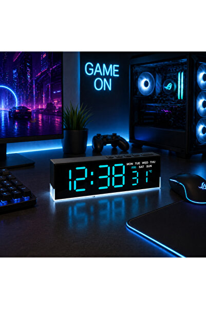 Mavi Keys Akıllı LED Dijital Masa Saati – Çift Alarm, Type-C, Ayarlanabilir P...