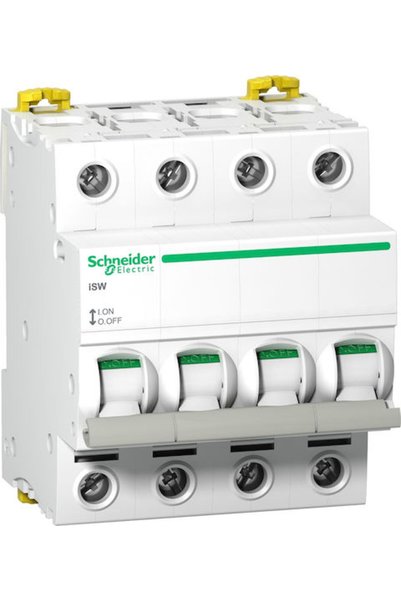 Schneider Electric Acti 9 iSW Întrerupător cu buton de panou, 4 poli, uz gene...