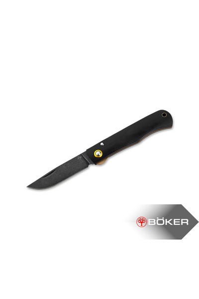 Böker Plus Rusticus All Black Paslanmaz Çelik Saplı Katlanabilir Cep Çakısı