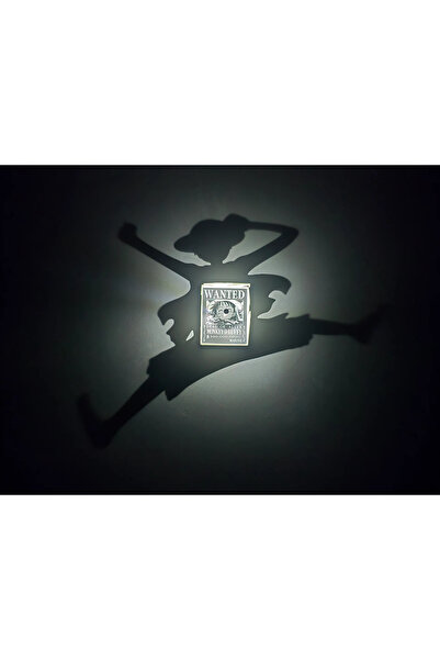 3Devat One Piece Luffy Wanted Poster LED Gölge Lambası - Monkey D Luffy 3D Ba...