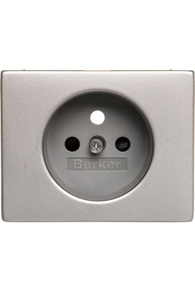 hager Priză electrică frontală, gri, 3965757004