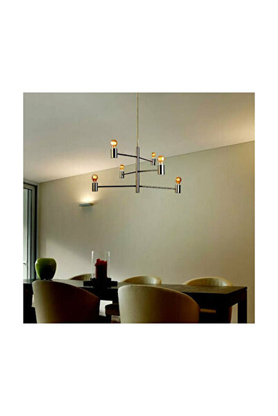 V-TAC Lustră suspendată aurie pentru 6 becuri E27 79.1x90x92.5cm