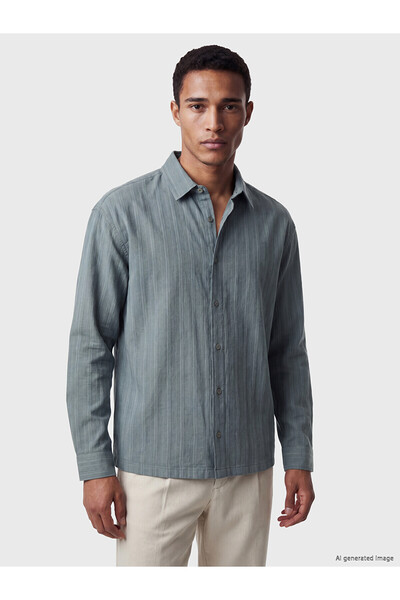LC Waikiki Vizyon New Season Comfortable Fit Linen Blend Men's Shirt