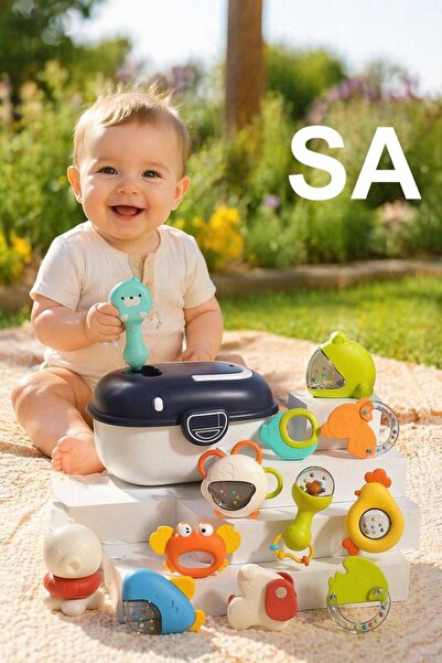 Generic 12Pcs Bpa Free Plastic Baby Teether Rattle Set Sensory Development Ea...