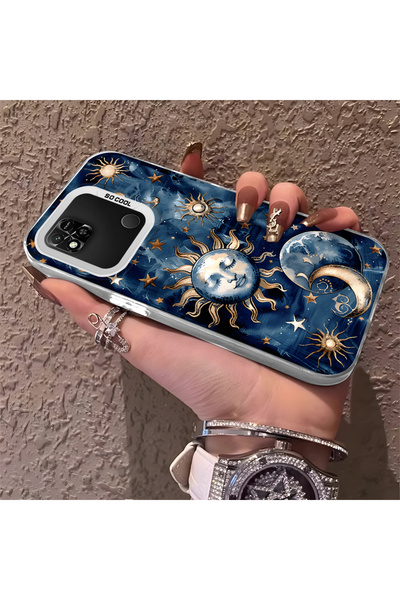 SLIMFELT Redmi 9C/10A Uyumlu Gizemli Retro Güneş Gözü Kılıf, Koyu Sanat Tarzı