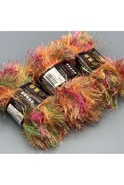 Oxford İplik 3 x 40 GRAM Lüks Sakallı İp Kırmızı Yeşil