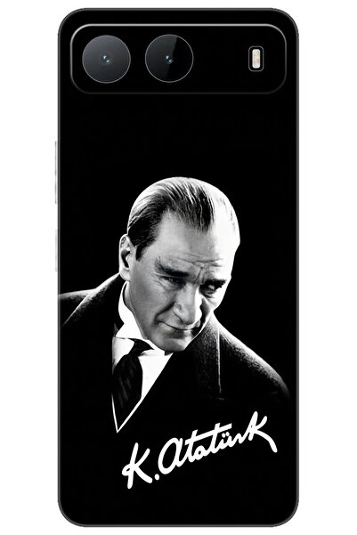 TECNO Spark 40 5G (KM8n) Uyumlu Kılıf Desen Baskılı Silikon Mustafa Kemal Ata...