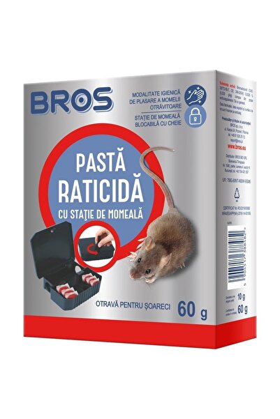 OEM Отровна примамка за плъхове, станция за примамка, 60 г, Bros