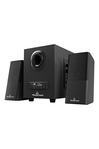POWERTECH Ηχεία Premium ήχου PT-846, 16W, USB/SD/FM/BT, τηλεχειριστήριο, μαύρα