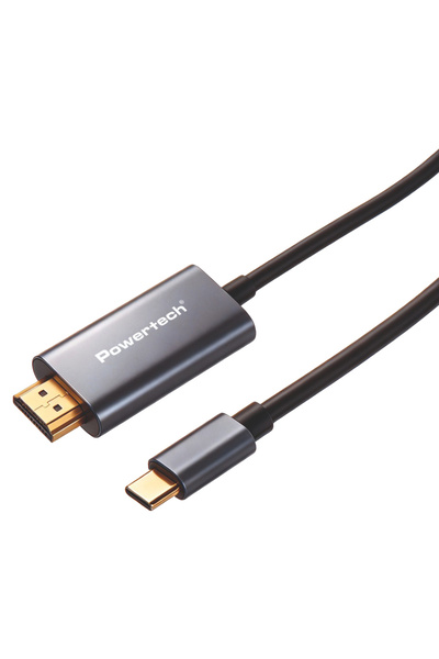 POWERTECH καλώδιο USB-C σε HDMI PTR-0210, 4K/30Hz, 10 Gbps, 2m, μαύρο