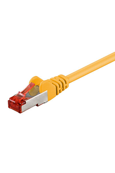 goobay καλώδιο δικτύου 92453, CAT 6 S/FTP, copper, 250MHz, 0.15m, κίτρινο