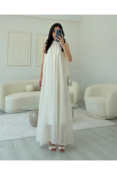 My Blog Ecru Collar Lace Dress - 3438