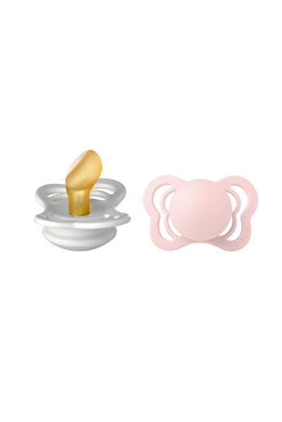 Bibs Set 2 suzete Couture Latex cu tetină anatomică - Culori și mărimi variate