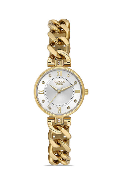 JG. Polo Club Chain Model, Steel Bracelet Gold / Metallic Green Dial, Women's...