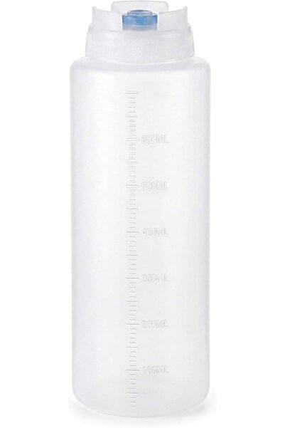 Cuisine Art Squeeze Bottle with Silicone Valve, 700ml Large Condiment Dispens...