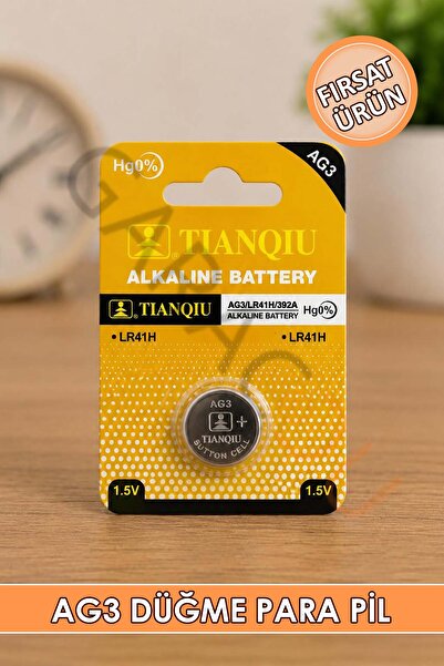 garaccu AG3 Alkalin LR41H 392A 1,5 Volt Düğme Para Pil 1 Adet