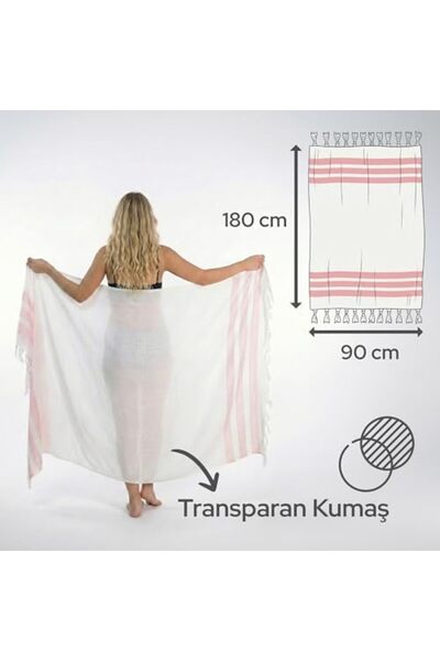 Yıldızan Msa Shop Pink 2-Pack - 90 X 180 cm - Thin & Transparent - Silky Soft...