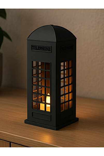 Lunera Accessories İngiliz Telefon Kabini Mumluk – 3D Baskı Dekoratif Tealigh...