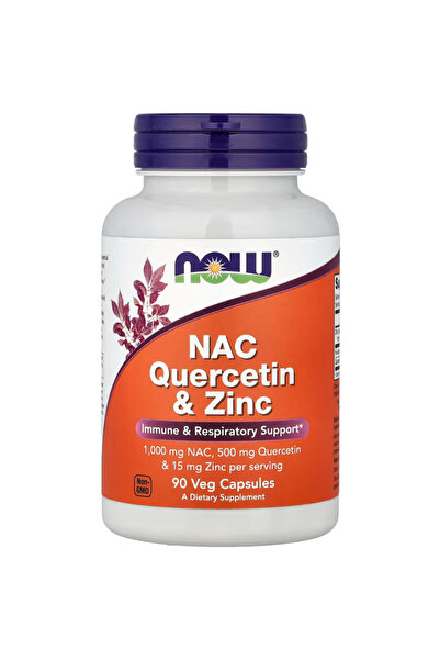Now Foods Herbal, NA.C Quercetin and Zinc, Immune and Respiratory Support, 1,...
