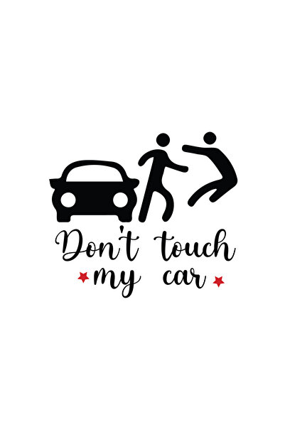 Amo-Stickers Стикер за кола  "Не пипай колата ми " 5,30 см Зелен