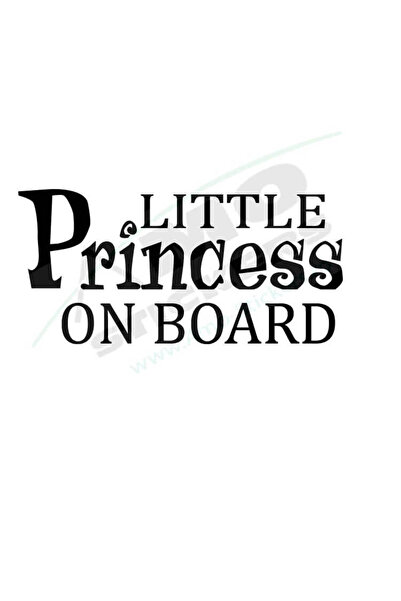 Amo-Stickers Little Princess On Board 25cm Gri inchis