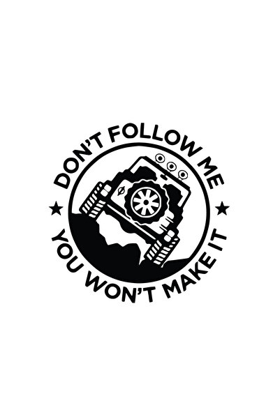 Amo-Stickers Sticker Auto Don’t Follow me 30cm Argintiu